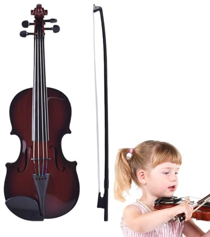 Spielzeug Violine - Rollenspiel Instrument Für Kinder,Realistische Geige Für Anfänger Mädchen Zum Üben Zu Hause Unterwegs Geburtstag Geschenk Familienaktivität Lernen