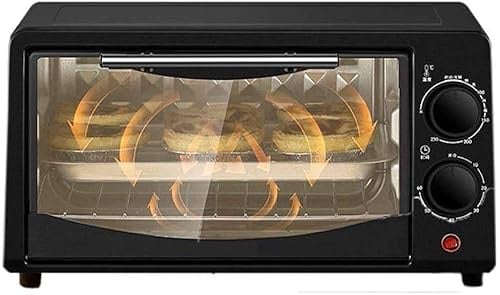 Toaster, Mini-Ofen, Luftfritteuse, 10 l, Konvektions-Aufsatz-Toaster, Multifunktions-Luftfritteuse, digitaler elektrischer Ofen, Drehspieß, Röster, Herd, (Farbe: Weiß)(Black)