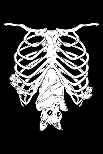 Notebook: Creepy Cute Bat in Ribcage | Witchy Journal Diary | Gothic Goth Wicca Witch | A5 6x9 | 120 Lined Pages