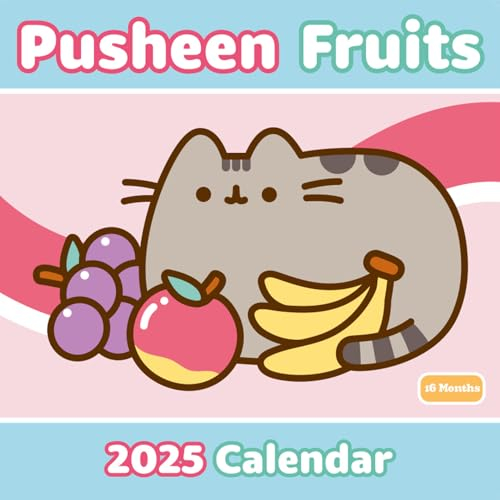 Pyramid International Pusheen Kalender 2025 - Offizieller 16-Monats-Planer, entzückende Pusheen-Illustrationen, großes Raster für Notizen, Geschenk für Pusheen-Fans & Katzenliebhaber