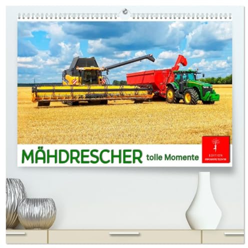 Mähdrescher - tolle Momente (hochwertiger Premium Wandkalender 2026 DIN A2 quer), Kunstdruck in Hochglanz: Modernste Giganten in neuer Aufmachung (CALVENDO Technologie)