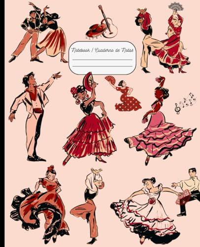 Authentic Joy | El Baile Flamenco Notebook / Cuaderno de Notas: Flamenco Gift for Women; Spanish Dancer, Castanets, Tambourine, Flamenco & Bolero Dance Show Fans | Lined Journal or Organizer