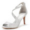 DREAM PAIRS Women's Heeled Sandals NILE,Size 7,Silver/Glitter,NILE