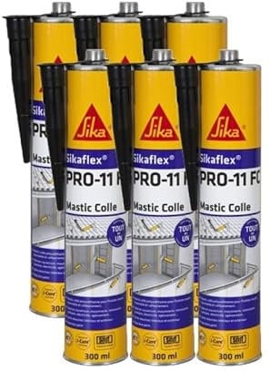 Mastic colle SIKA Sikaflex PRO 11 FC - Noir - 300ml - Lot de 6
