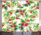 ABAKUHAUS Eberesche Rustikaler Gardine, Aquarell Beeren-Winter, Schlafzimmer Kräuselband Vorhang mit Schlaufen und Haken, 280 x 175 cm, Grün Senf