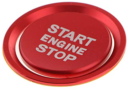 H HILABEE Auto Motor Start Stop Taste Ring und Motor Knopfabdeckung für Audi A6 A7 C7 2011-2017 /Q5 8R 2009-2017 - rot