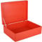 Creative Deco XL Rot Große Holzkiste mit Deckel | 40x30x14 cm (+/- 1cm) | Erinnerungsbox Baby Holzbox mit Deckel Lackiert Kasten | Für Dokumente, Spielzeuge, Werkzeuge | ROH & UNGESCHLIFFEN
