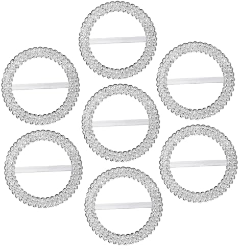 Healifty 50pcs runden silbernen Ton Strass Schnalle Stuhl Schärpe Band Schieber