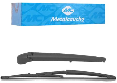 Metalcaucho Limpiaparabrisas trasero 68052 posterior Escobilla con cuchilla flexible incorporada 330mm Compatible con FIAT STILO 192