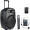 Ibiza - PORT15VHF-MKII-TWS - Altavoz portátil 15/800W MAX con 2 micrófonos (VHF), mando a distancia y funda protectora - Bluetooth, USB, SD & TWS - 6 a 8h de autonomía
