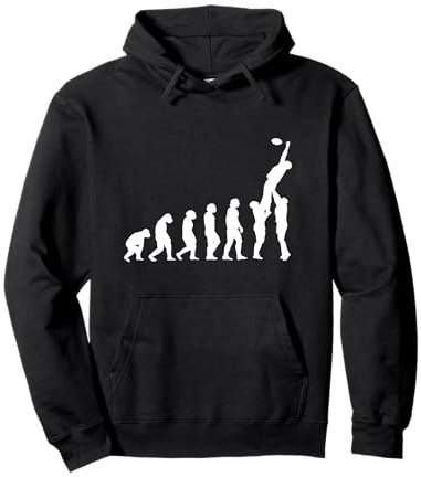 Rugby Evolution: vom Affen zum Rugbyspieler Line-Out Edition Pullover Hoodie