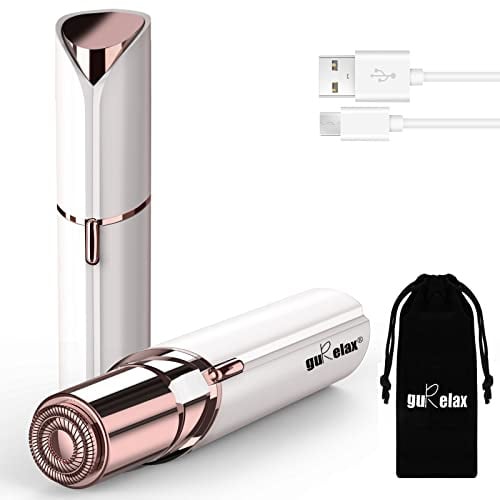 Lady Facial Hair Remover, Rechargeable & Painless Women’s Face Shaver with LED Light for Upper Lip, Mustache, Chin, Fine Fuzz Hair Removal