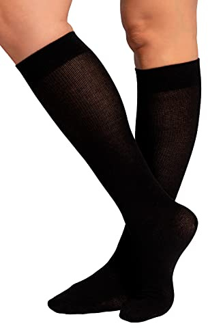 Ulla Popken Damen große Größen Übergrößen Plus Size Kompressions-Kniestrümpfe, starke Stützklasse schwarz 1Size 793420130-1