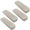 fiXte 4 Pack of Deluxe Heavy Duty Non-Slip Rubber Door Wedge Stopper, Light Grey/Cream