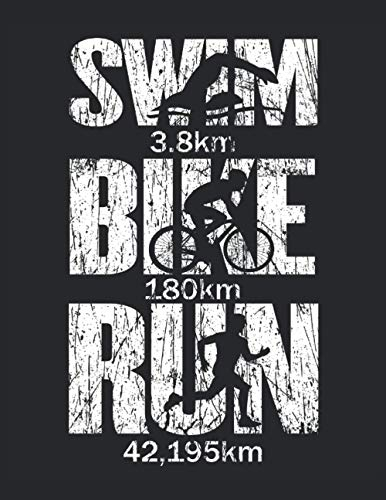 Schwimmen Fahrrad Fahren Laufen Triathlon Triathlet Meilen Distanz: RÄTSELBUCH - Lustiges Triathlon Wettkampf Sportler Design, Retro Geschenkidee - A4 ... Notiz, Buch, Sketch, Planer, Geburtstag
