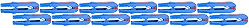 WEICON TOOLS Multi-Stripper No.400 12er Set zum Entmanteln & Abisolieren von Kabeln & Leitern, blau/rot, 155mm