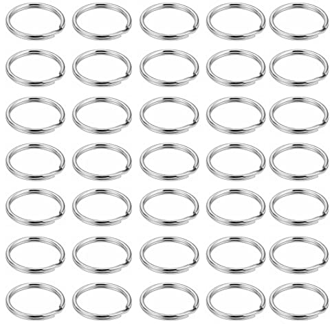 Clyhon 100 Pièces Anneaux de Porte-clé en Acier INOX pour Clé de Maison, Clé de Voiture et DIY Artisanat d'art, couleur argent (10 mm de diamètre).