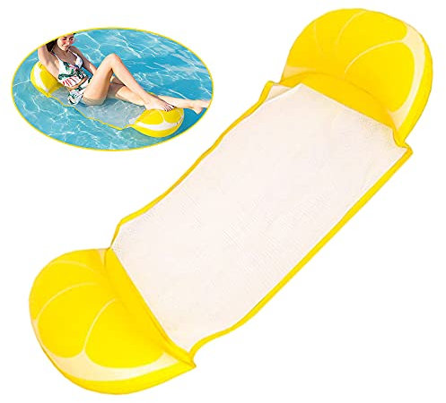 Agua Silla Inflable de Flotación, Hamaca Flotante, 4 en 1 Hamaca de Agua Inflable Flotador de la Piscina Agua Colchonetas Hinchables Asiento de Piscina Agua Sofá para Adultos Cama Flotante de Agua