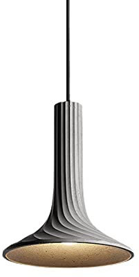 DENGJIN Lámpara colgante de cemento de hormigón en acabado gris, lámpara colgante de techo industrial moderna Lámpara de arte geométrico para lámpara de cocina con isla, dormitorio