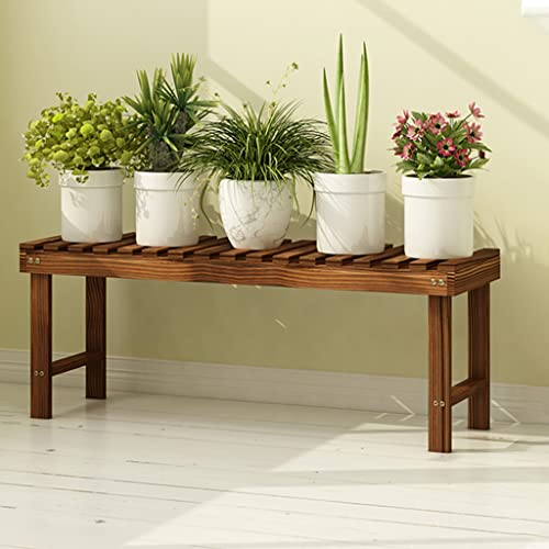 Soportes De Madera para Plantas Estantería para Macetas De Madera Escalera para Flores Exterior Interior Decoración Jardín Balcón (Color : Brown, Size : 58x25x30cm)