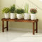 Soportes De Madera para Plantas Estantería para Macetas De Madera Escalera para Flores Exterior Interior Decoración Jardín Balcón (Color : Brown, Size : 58x25x30cm)