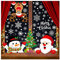 Fensterbilder Weihnachten Weihnachtsdeko Aufkleber Fenstersticker Weihnachtsmann Weihnachtsbaum Schneemann Süßer Elch Schneeflocke Fensterdeko Beidseitig Elektrostatische PVC Aufkleber,21 * 29.5 cm