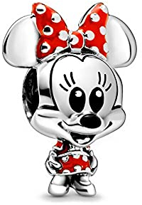 LONGLUCK Charms en argent 925 charms Mickey Minnie pour chaîne et bracelet bijoux femme