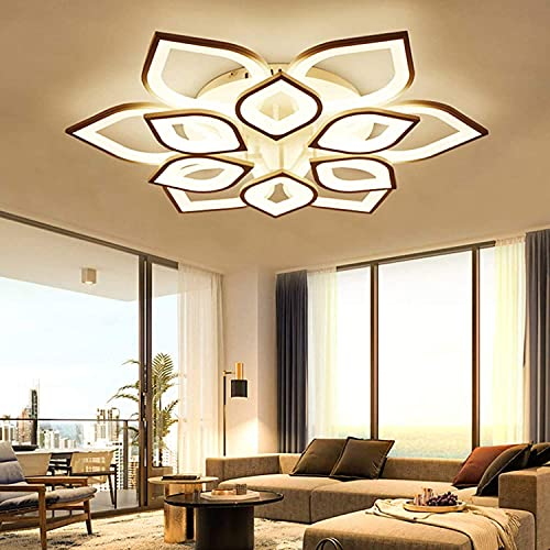 Deckenleuchte LED Dimmbar Deckenlampe Mit Fernbedienung Moderne Wohnzimmerlampe Metall Acryl Schlafzimmer Küche Und Büro Kronleuchter Kinderzimmerlampe Dekorative Innenbeleuchtung,A,85CM(75W) …