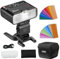 Godox MF12 TTL Flash macro 12 W 2,4 G sans fil X System Batterie au lithium intégrée pour fleurs, insectes, prise de vue portrait, compatible avec Nikon, Sony, Canon, Fuji, etc.