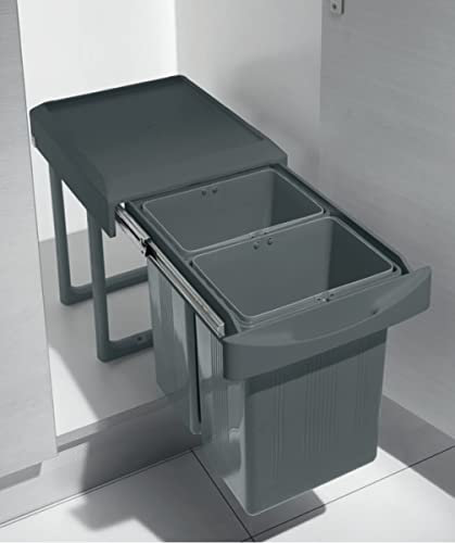 Pattumiera Estraibile Inoxa 97A/2 a 2 Secchi da 8 Lt