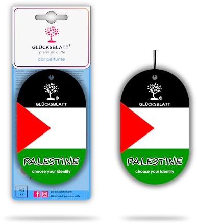 GLÜCKSBLATT premium Autoparfüm Duft Flagge PALÄSTINA