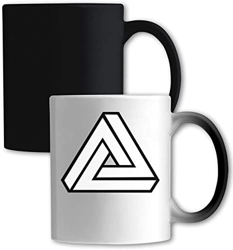 Triangle Optical Illusion Color Changing Mug White One Size