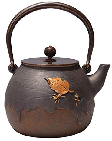 Antik Gusseisen Ant Design Tetsubin Japanischer Teekessel Gusseisen Teekanne Infuser – 1,4 l handgefertigt