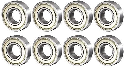 QUARKZMAN 6001ZZ 12x28x8mm Kugellager x 8Stk. Hoch Kohlenstoffstahl für Maschinen und Werkzeuge Doppelt staubdicht