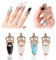 NICENEEDED 4 PCS Anneau D'Ongle de Doigt, Ensemble de Bagues du Bout des Doigts en Alliage Punk, Ouverture Réglable Fashion Crown Knuckle Nail Rings Conseil de Décoration pour les Femmes Home Nail Sal