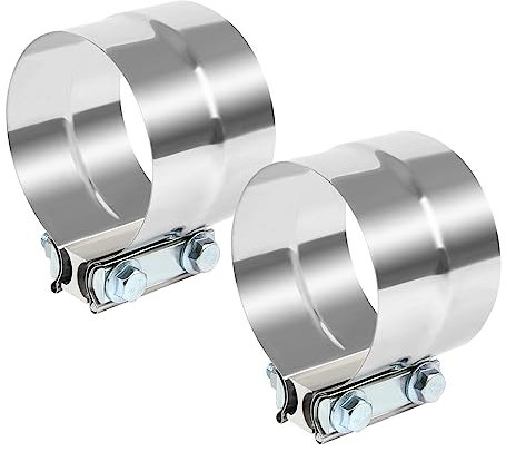 DOCAS 5 Inch Exhaust Clamp 5, Lap Joint Band Clamp Stainless Steel 2PCS