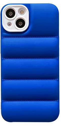 Case for iPhone 15 Plus,Luxury Down Jacket Design Soft Unzip Sofa Silicone Puffer Touch Cloth Full Portection Shockproof Girls Women Phone Case for iPhone 15 Plus,6.7 inch 2023 (Blue)