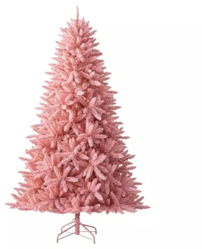 Árbol De Navidad Rosa Árbol De Navidad Artificial De 4/5/6/7/8 Pies Soporte De Metal para Decoraciones Nevadas De Lujo para El Hogar De Navidad (Color : Rosado, S : 210cm(82.6inches))