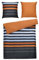 casa NOVA Satin-Wende-Bettwäsche - Orange - Schwarz - Weiß - 135 x 200 cm - Baumwolle - mit Reißverschluss