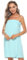Knuffnee Damen Bademantel Frottee Sauna kilt Saunatuch Saunakilt mit Tasche und Klettverschluss Blau S/M