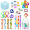Fidget Toys Pack for Kids Adults, 22 Pcs Sensory Fidget Toys Set, Stress Reliever Anxiety Relief Squeeze Toys Set with Pop Bubble Bracelet, Fidget Toys for Birthday Party Favour Gifts