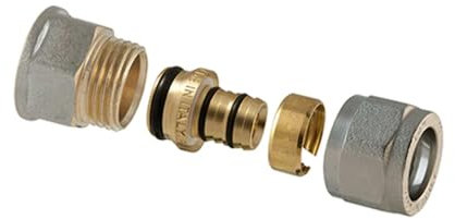 RACCORDO DIRITTO FEMMINA A COMPRESSIONE P/MULTISTRATO 2PZ ASSEMBLATO 3/4 x 3/4-20 (2,00)