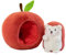 Cartoon Apfel Igel Plüschtiere, Anschmiegsamer Plüsch-Igel Mit Apfelbeutel, Kuscheltiere Geschenk für Kinder, 2-in-1 Igel In Apfel (30cm)