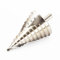 HSS Titan Stahl Stufenbohrer, Ø 6-60mm Konusbohrer Fräser Stufenbohrer Kegel Bohrer Senker Stufenbohrer SchäLbohrer, für Eisenplatten Pvc-Platten Dämmplatten