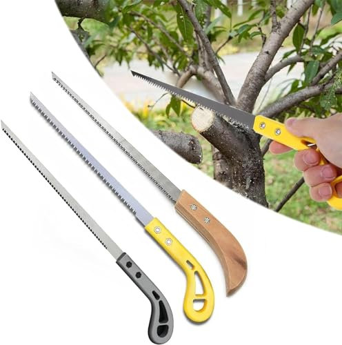 9 Inch Outdoor Portable Hand Saw, Upgrade Household Garden Small Hand Saw, Rugged Triple Razor Tooth Steel Mini Hand Saw for Camping, Pruning, Backpacking, Survival, Outdoors, Gardening