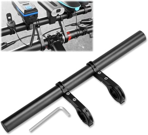 Fahrradlenker Erweiterung 30cm Fahrrad Lenker Verlängerung Fahrrad Extender Halterung Aluminiumlegierung Lenker Extender für 18-34mm Lenker Lenkeraufsatz für Taschenlampe Smartphones GPS-Geräte