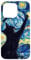 iPhone 15 Pro Max Van Gogh Style Starry Night Cute Cat Art Case