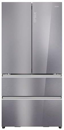 Haier FD 90 Series 7 HFR79F19EFGK - Frigorífico Combi, Cajones Direct Access, Motor Inverter, Fabricador Hielo, My Zone, Humidity Zone, Total No Frost, AnxAl 90x190cm, 703L, Daylight, Glass Inox Look