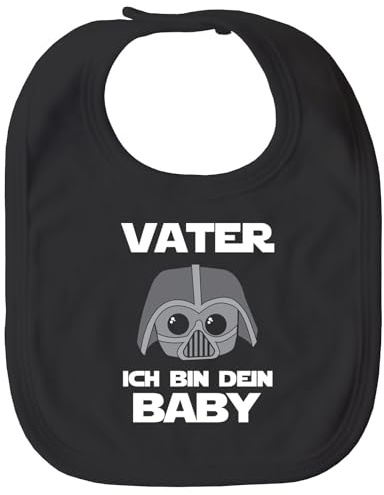 MoonWorks® Baby Latz Spruch Vater ich bin dein Baby lustige Sprüche Geschenk Papa für Jungen/Mädchen Baumwolle