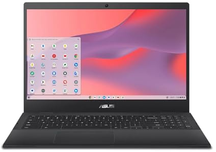 ASUS Chromebook CX1, display FHD NanoEdge da 15,6, processore Intel Celeron N4500, memoria eMMC da 128 GB, RAM da 4 GB, ChromeOS, grigio minerale, CX1500CKA-SS48F